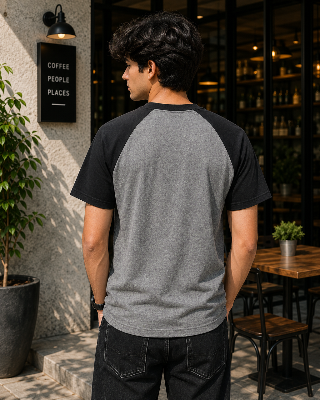  JatinFlex Urban Edge Unisex Oversized Raglan T-Shirt For Men 