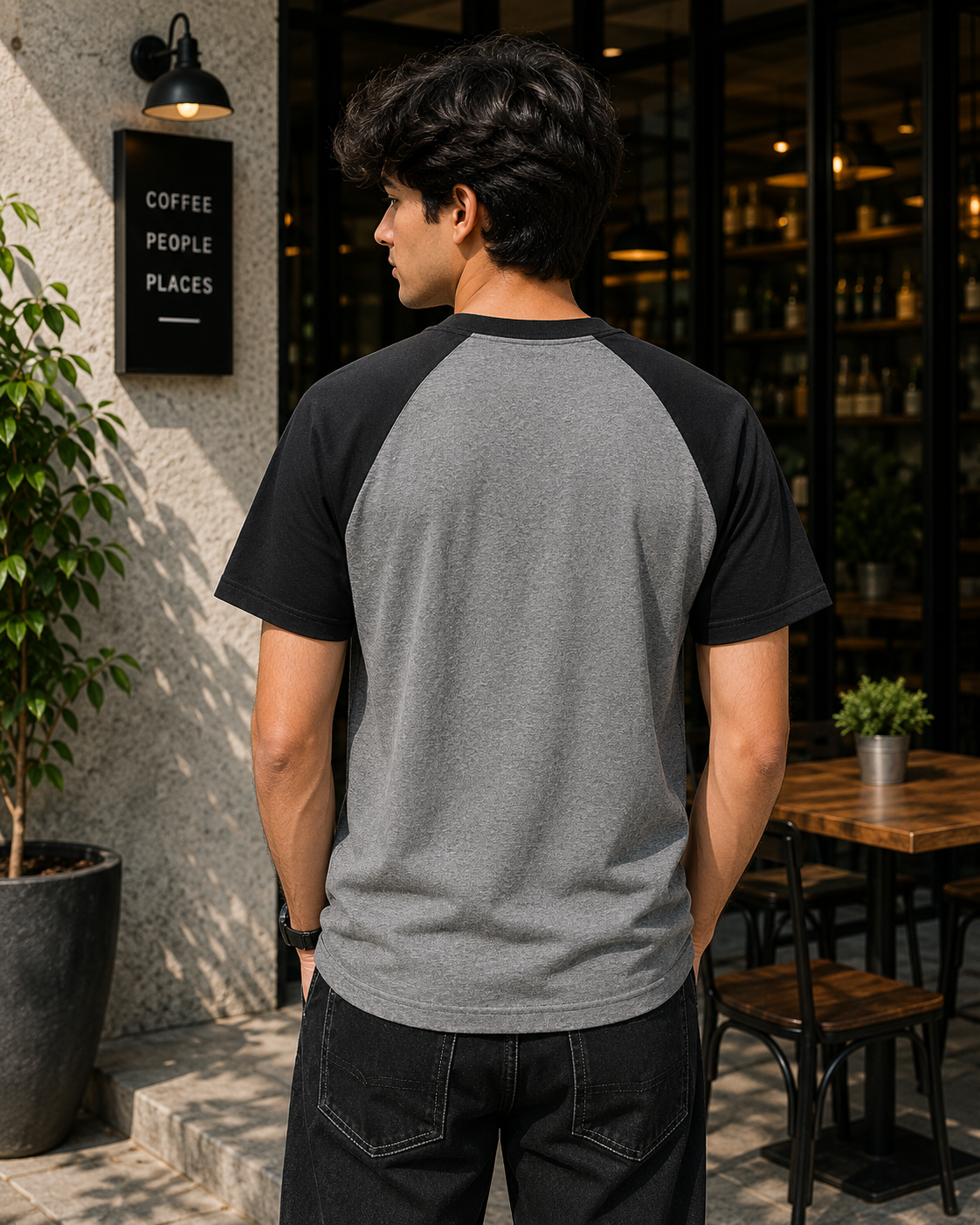  JatinFlex Urban Edge Unisex Oversized Raglan T-Shirt For Men 