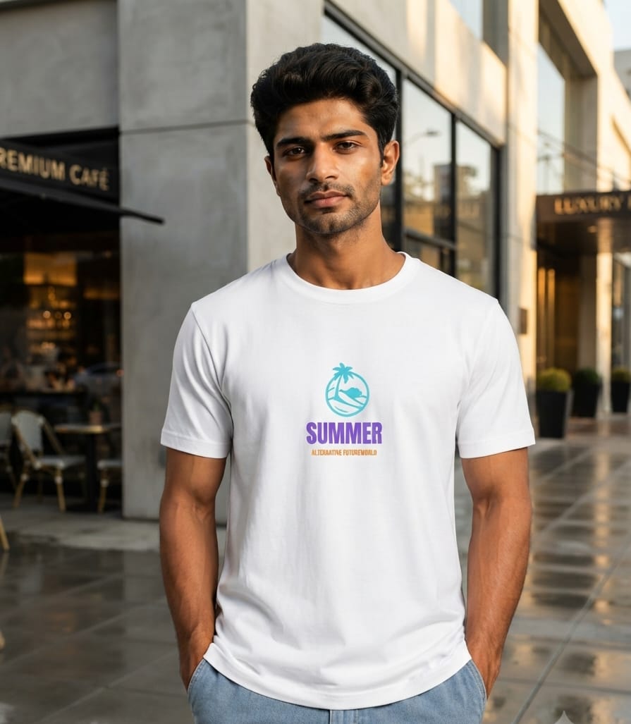 JatinFlex Unisex Standard Crew T-Shirt For Men