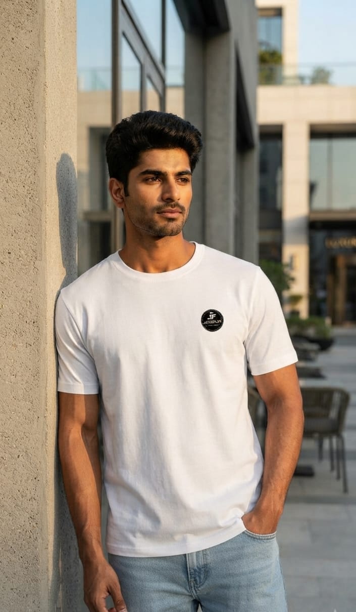JatinFlex Unisex Standard Crew T-Shirt For Men