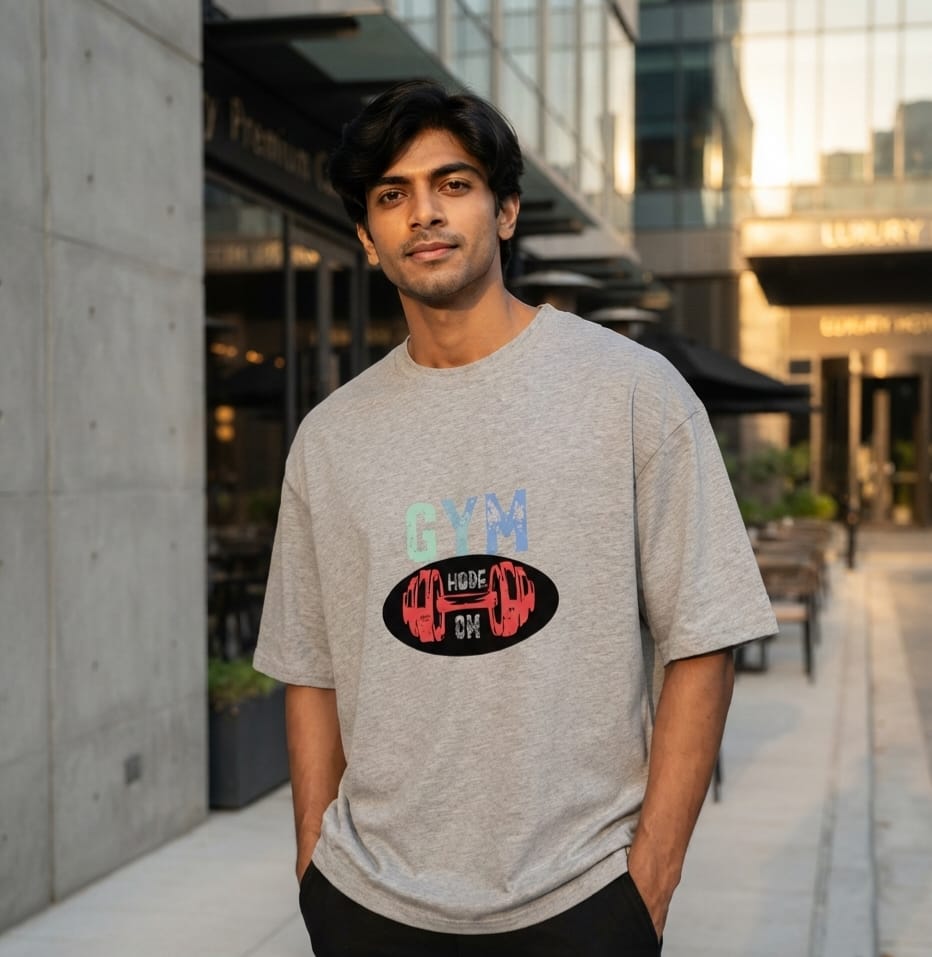 JatinFlex Oversized Essential T Shirt For Men