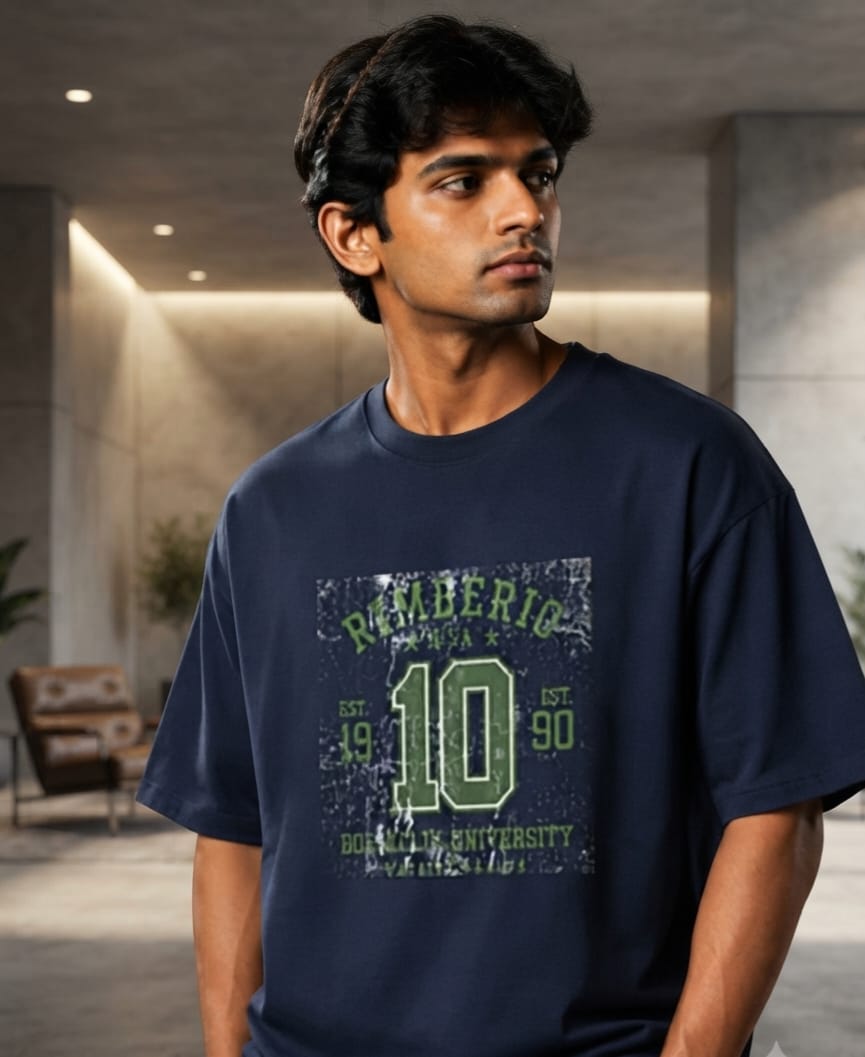 JatinFlex Rimberio Unisex Oversized Standard T-Shirt For Men