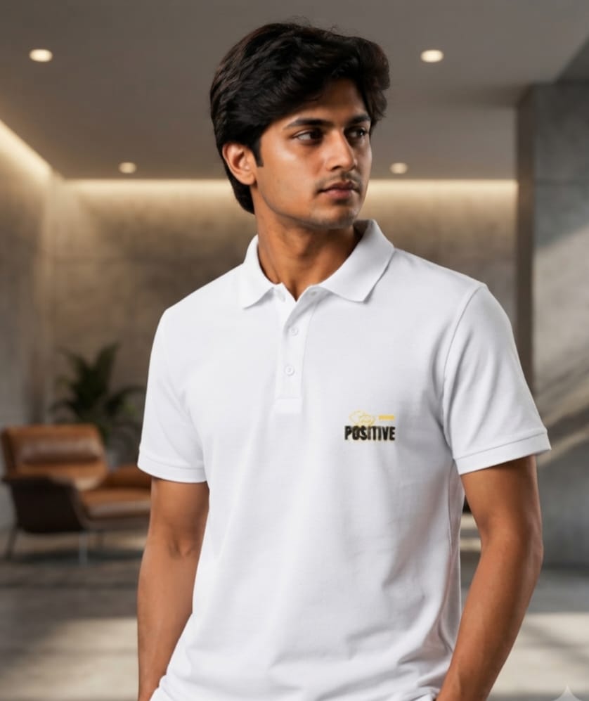 JatinFlex "Stay Positive" Men's Polo T-Shirt