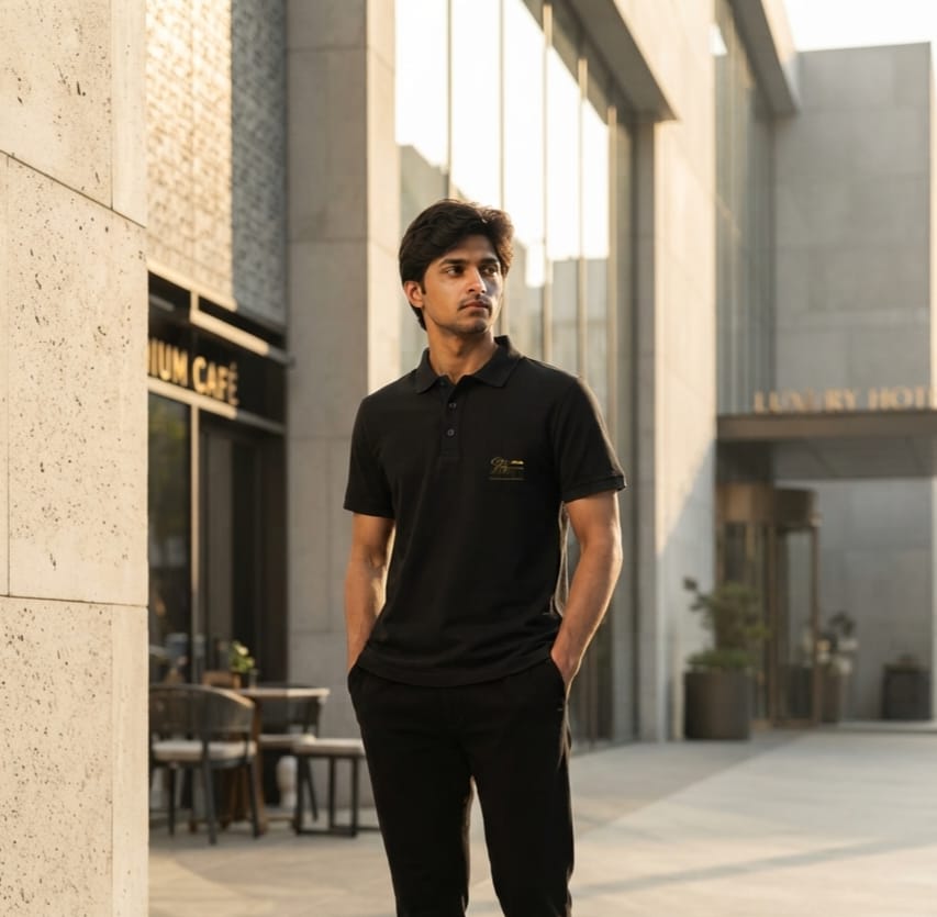 JatinFlex "Stay Positive" Men's Polo T-Shirt